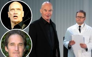 BBC journalist turned playwright Jonathan Maitland (bottom left) has turned the life of Dr Feelgood star Wilko Johnson (top left) into a play, receiving its world premiere at the Queen's Theatre, Hornchurch