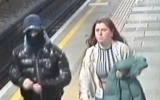 British Transport Police has released this image to find two people they would like to speak to in connection with the incident