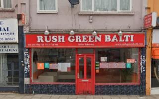 Rush Green Balti was given a zero hygiene rating after a recent inspection